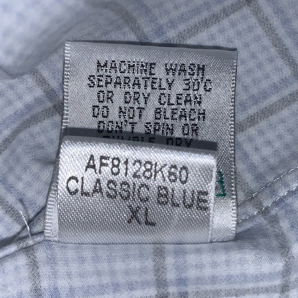 Bugatchi Blue Checkered Men's Shirt XL - Picture 4 of 4